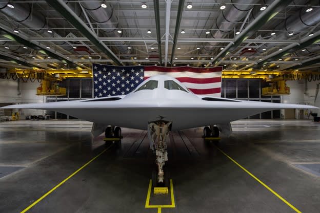 The B-21 bomber in 2022. (Image: U.S. Air Force.)
