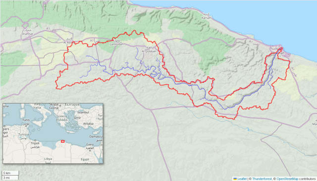 The Derna Wadi watershed. Image: Mheberger—Own work, CC BY-SA 4.0.