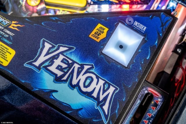 A QR code scanner on the new Stern Venom pinball machine. (Image: Stern Pinball.)