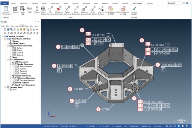 When selecting measurement and inspection software, make sure that it not only is compatible with CAD but is CAD-based at its core. A good question to ask is, “Does this software include intelligent 3D CAD modeling capabilities?” (Image: Verisurf.)