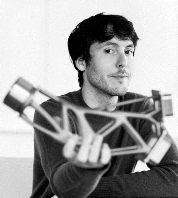 That’s what I’m talking about. Bradley Rothenberg, CEO and cofounder of nTopology, with one of his optimized shapes. (Picture courtesy of nTopology.)